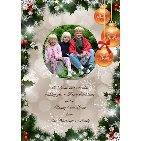Seasons Christmas Greeting 3d Circle Card By Deborah Inside