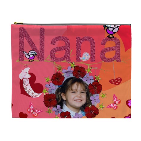 Nana Cosmetic Bag Xl By Kim Blair Front