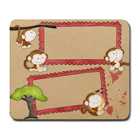 Monkey Mouse Pad  By Elena Petrova 9.25 x7.75  Mousepad - 1