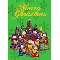 Snow people Carolers Christmas card - Greeting Card 5  x 7 