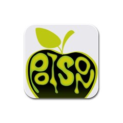 Poison Apple - Rubber Square Coaster (4 pack)