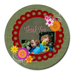 thank you - Collage Round Mousepad