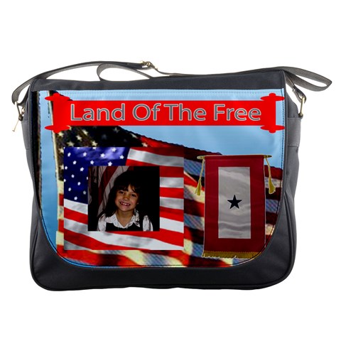 Land Of The Free Messenger Bag By Kim Blair Front