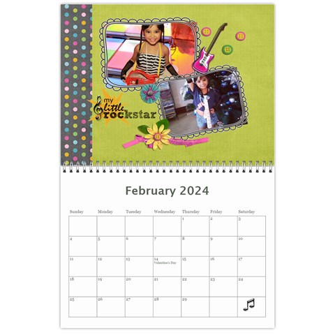 Wall Calendar (11 X 8 5) Feb 2024