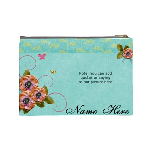 (l) Cosmetic Bag: Flowers Bloom By Jennyl Back