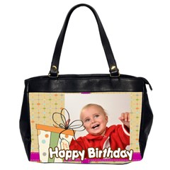 happy birthday - Oversize Office Handbag (2 Sides)