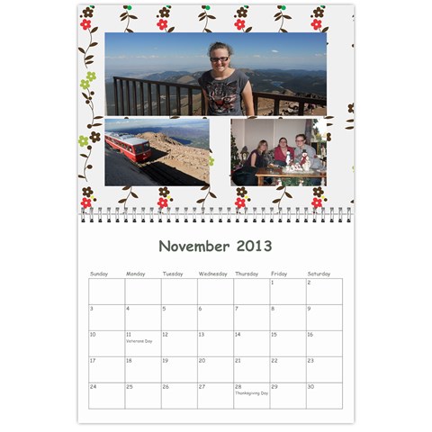Calendar For Cheryl 2013 By Carrie Wardell Nov 2013