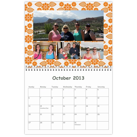Calendar For Mom & Papa 2013 By Carrie Wardell Oct 2013