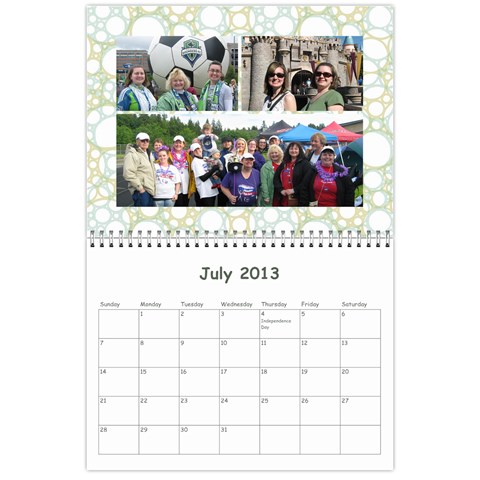 Calendar For Mom & Papa 2013 By Carrie Wardell Jul 2013