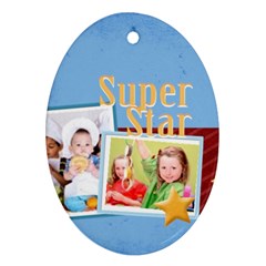 super star - Oval Ornament (Two Sides)