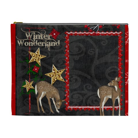 Winter Wonderland Extra Large Cosmetic Bag By Catvinnat Front