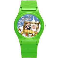 xmas - Round Plastic Sport Watch (S)