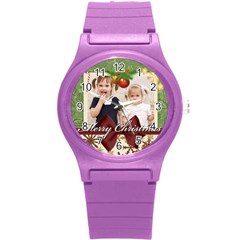 christmas - Round Plastic Sport Watch (S)