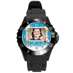 xmas - Round Plastic Sport Watch (L)