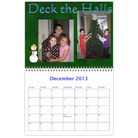 Calendar 2013 By Janet Andreasen Dec 2013