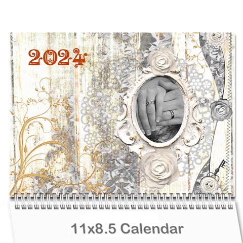 Weathered Floral 2024 Calendar By Catvinnat Cover