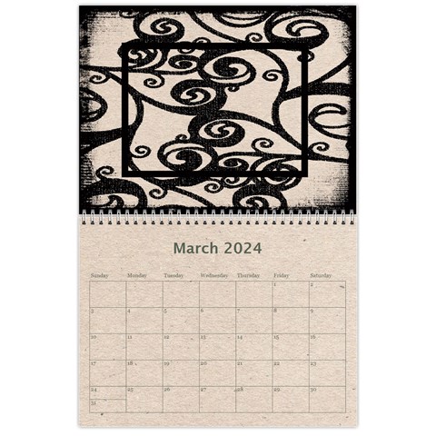 Fantasic Classic Neutral 2024 Calendar By Catvinnat Mar 2024