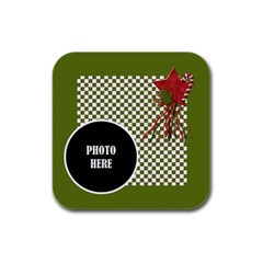 Christmas Cluster Coaster 4 pack 1 - Rubber Square Coaster (4 pack)
