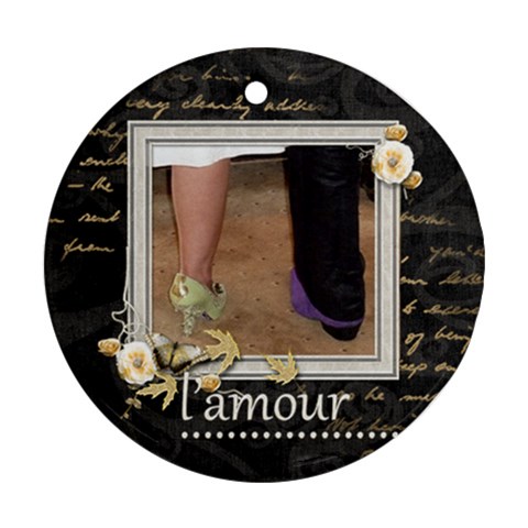 L amour  Single Sided Ornament By Catvinnat Front