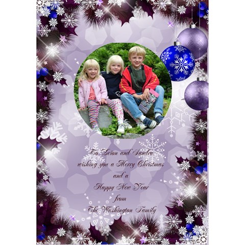 Seasons Christmas Greeting 3d Circle Card Blue By Deborah Inside