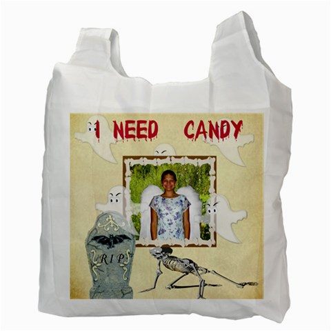 Trick Or Treat Recycle Bag 2 By Kim Blair Back