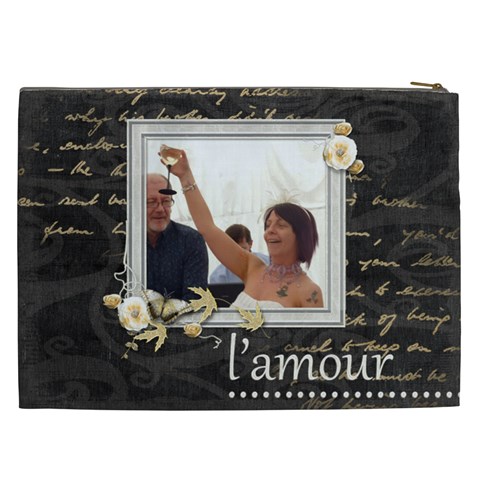 L amour Xxl Cosmetics Bag By Catvinnat Back