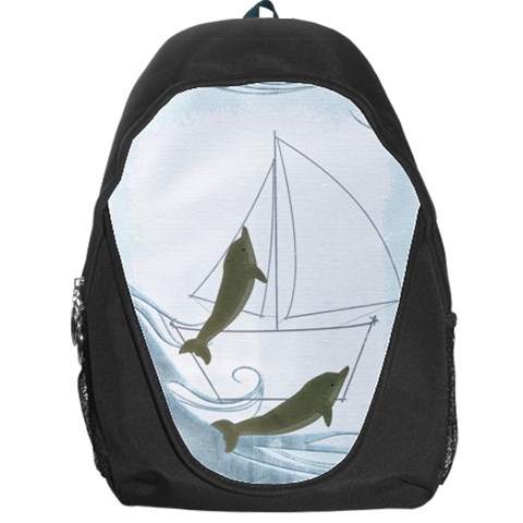Dolphins  Backpack By Catvinnat Front
