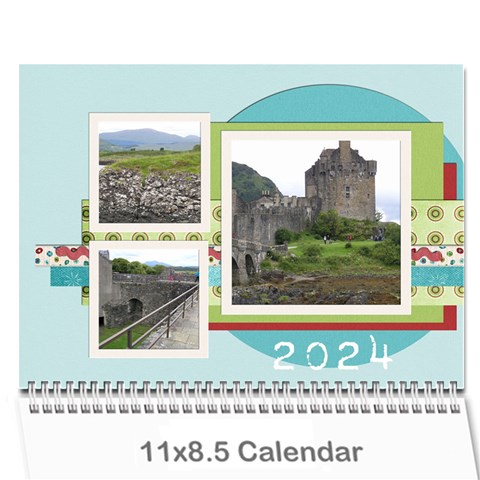11 X 8 5 Blue,green,red Calendar 2024 By Albums To Remember Cover