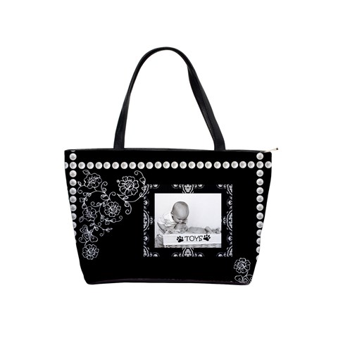 Black Pearl Classic Shoulder Handbag By Lil Front
