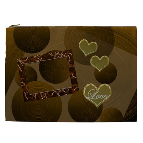 I Heart You Gold Love2 Cosmetic Case Xxl By Ellan Front