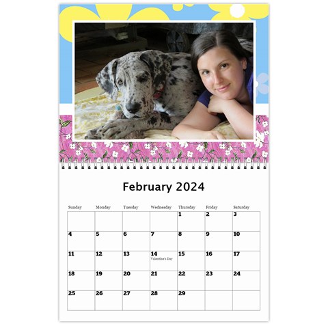 Happy Days Wall Calendar By Deborah Feb 2024