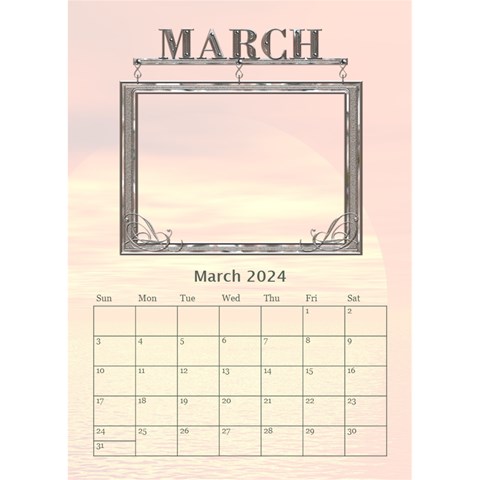 Sunset Desktop Calendar 6 x8 5  By Lil Mar 2024