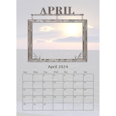 Sunset Desktop Calendar 6 x8 5  By Lil Apr 2024