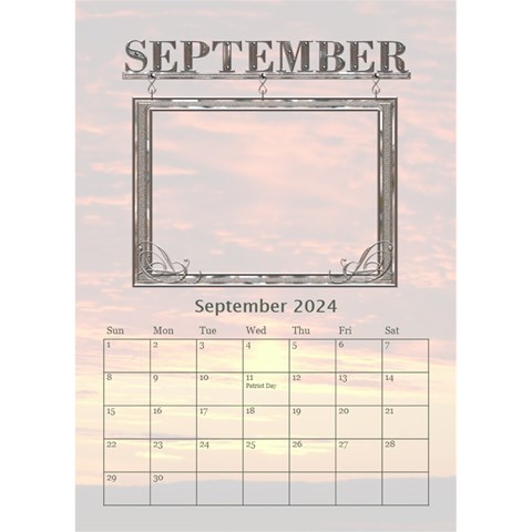Sunset Desktop Calendar 6 x8 5  By Lil Sep 2024