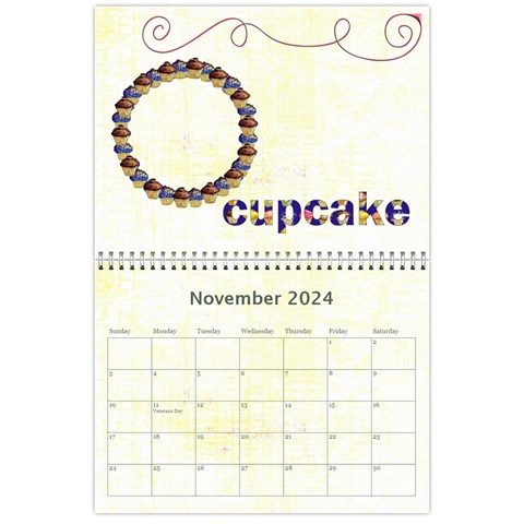 Cupcake Lemon Frosting 2024 Calendar By Catvinnat Nov 2024
