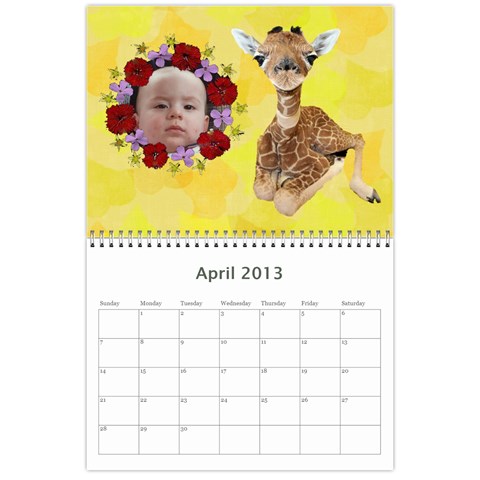 Animal Calendar By Maryanne Apr 2013