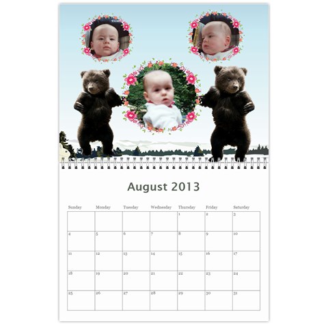 Animal Calendar By Maryanne Aug 2013
