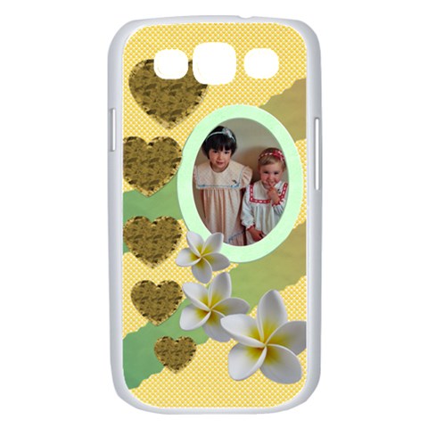 Hearts And Flowers Samsung Galaxy S Iii Case (white) By Deborah Front