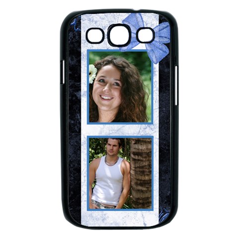 Marble Blue Samsung Galaxy S Iii Case (black) By Deborah Front