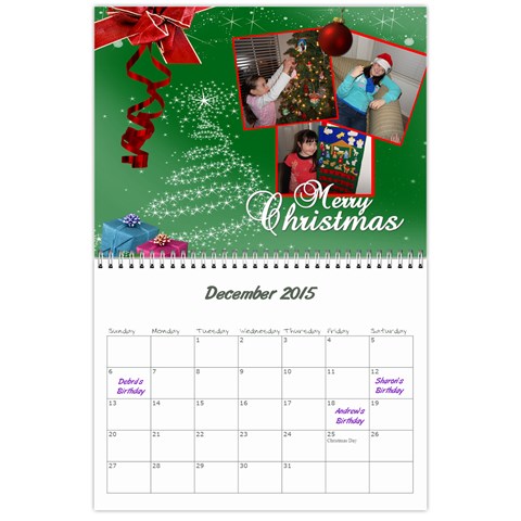 Aj Calendar By Marisa Russo Dec 2015