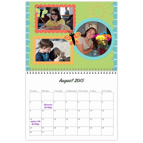 Aj Calendar By Marisa Russo Aug 2015