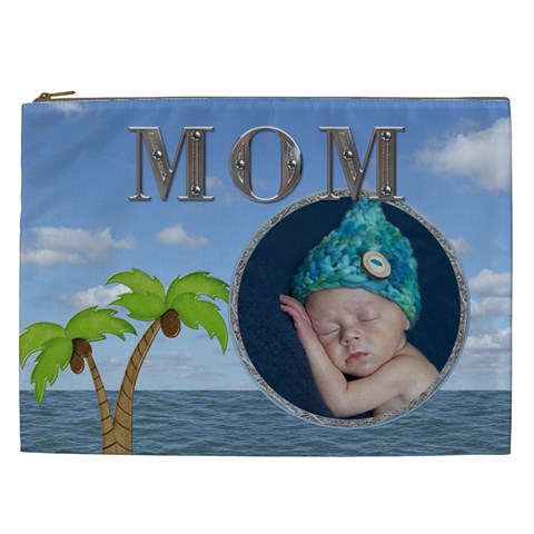 Mom Tropical Xxl Cosmetic Bag By Lil Front