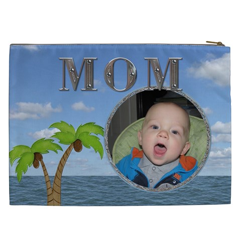 Mom Tropical Xxl Cosmetic Bag By Lil Back