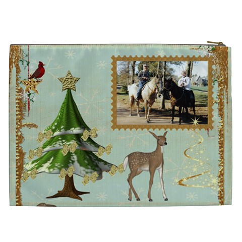 Xxl Cosmetic Bag Horsing Around By Pat Kirby Back