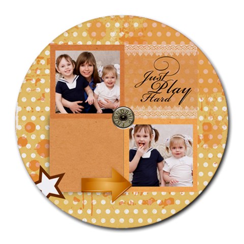 Kids By Joely 8 x8  Round Mousepad - 1