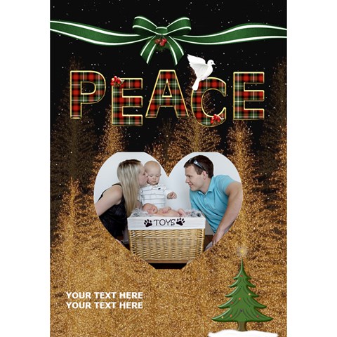 Peace 7x5 3d Card By Lil Inside