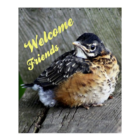 Welcome Friends By Patricia W 60 x72  Curtain