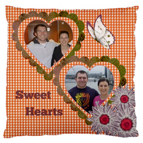 Sweethearts Large Cushion Case By Deborah Front