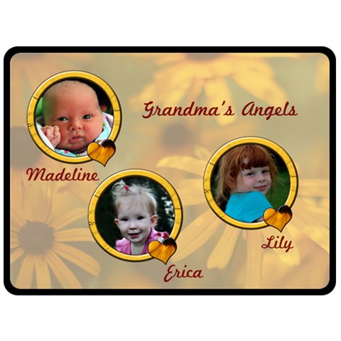 Grandma s Angels By Patricia W 80 x60  Blanket Front