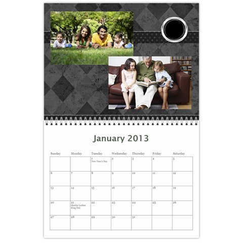 Black Elegance Custom Photo Calendar By Angela Jan 2013